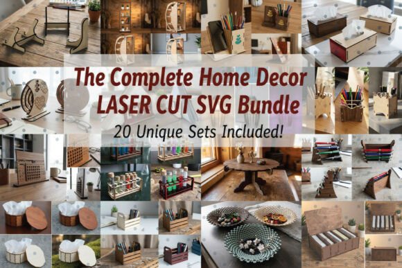 20 Home Decor Laser Cut SVG Sets for Editorial Design