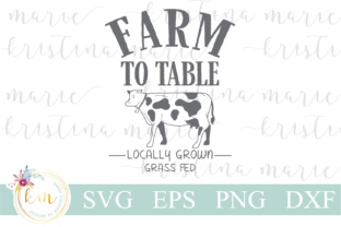 Farm to Table Cow Cut File for Graphics and Crafts
