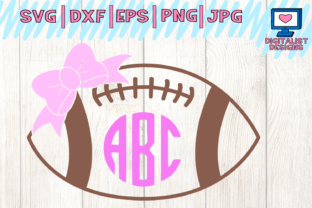 Football Monogram Graphics for Crafts and Branding