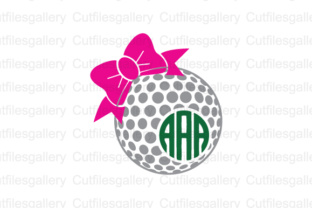 Golf Ball Bow Cut File: Graphics for Crafts & Brands