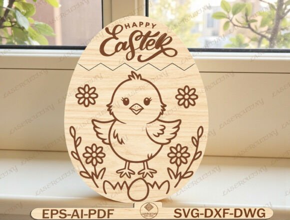 Happy Easter Chick Egg Laser Cut File Review