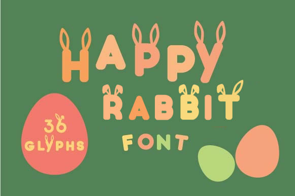Happy Rabbit Font Review for Graphics and Crafts