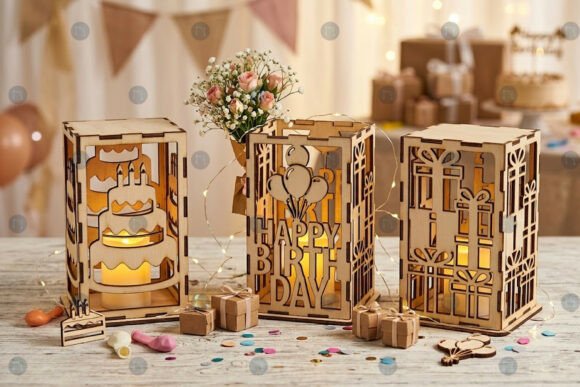 Laser Cut Birthday Lantern SVG Bundle Review