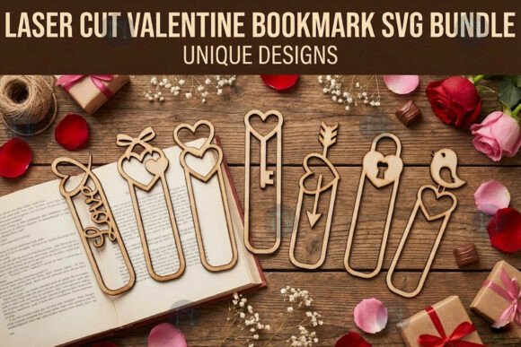 Laser Cut Valentine Bookmark SVG for Valentine S Day