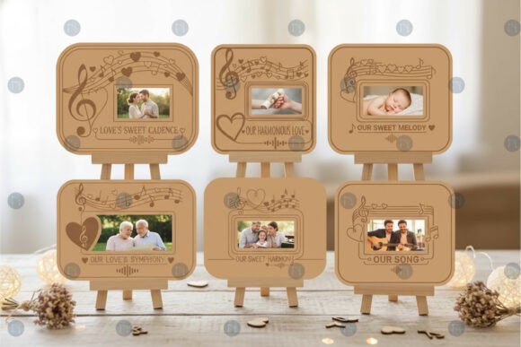 Song Plaque Photo Frame SVG Bundle for Laser Cutting and Art Amp