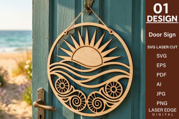 Summer Door Sign Laser Cut SVG for Signs and Content