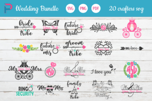 Wedding Bundle Graphics for Crafts and Design