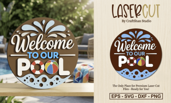 Welcome to Our Pool Round Sign for Laser Cutting and Summer